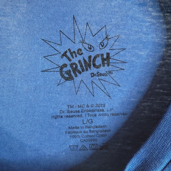 I Hate Christmas  Grinch Royal Blue T-shirt Large - Picture 2 of 7